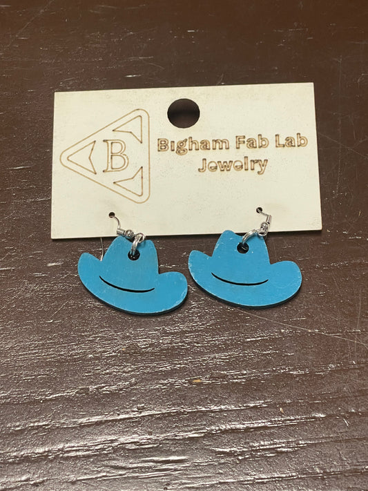 Laser Cut Cowboy Hat Earrinhs