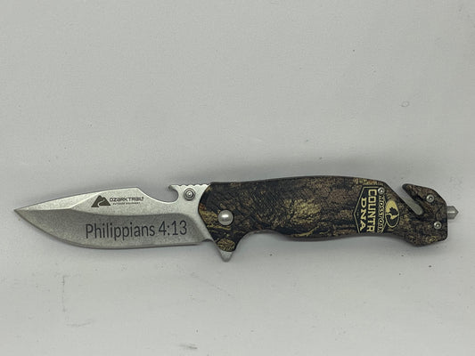Custom Engraved Bible Verse Pocket Knife